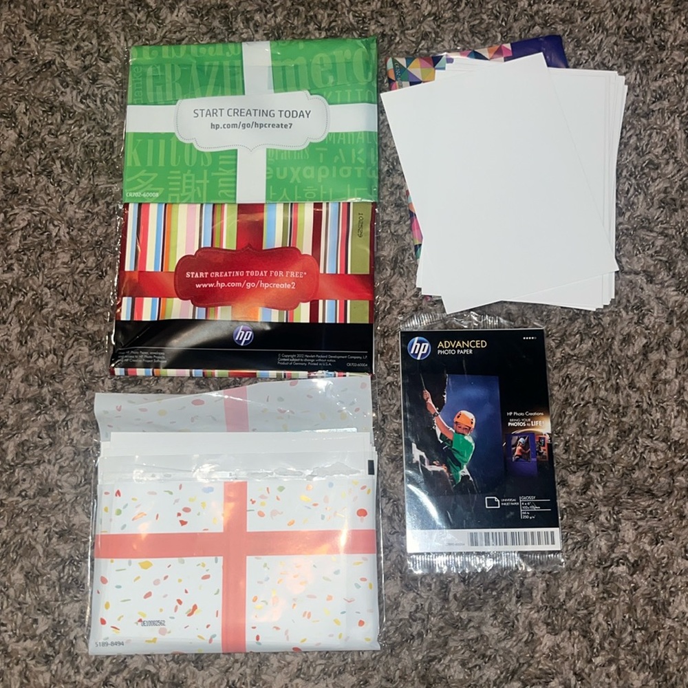 75+ 🤑 pieces of hp photo paper 4x6 & 5x7